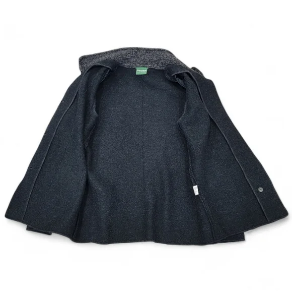 Geiger Austria Grey Boiled Wool Jacket Mock Neck Button Coat Women’s EU 40 US M - Picture 6 of 17